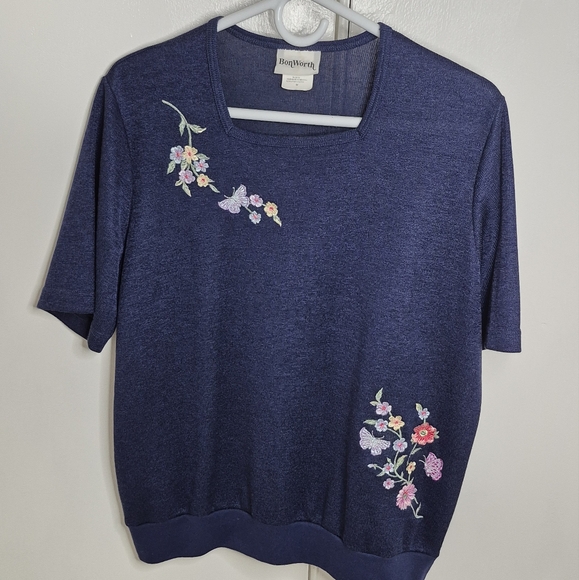 Bon Worth Women's Embroidered Sweater Set Size M, L - Picture 4 of 9